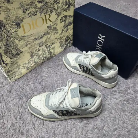 {클로젯}[40.5][풀구성]디올 오블리크 B27 스니커즈 그레이