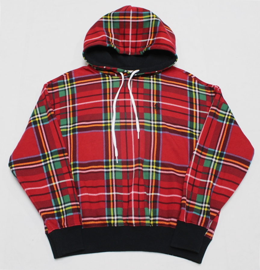 데님앤서플라이 랄프로렌 여성 85 두툼 체크 후드티/H02