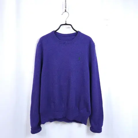 폴로 랄프로렌 퍼플 메리노울 니트