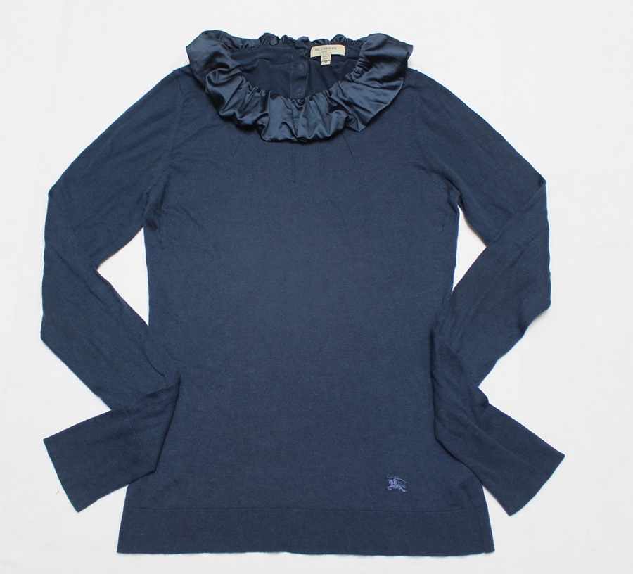 버버리 여성 M 얇은 울 캐시미어 니트 흠있음/C06