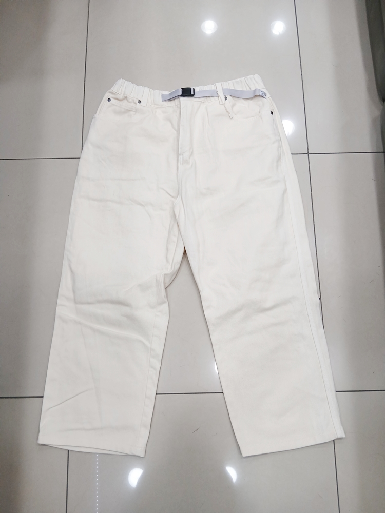 OUTDOOR PRODUCTS L 아이보리 허리밴딩끈 와이드팬츠 중고