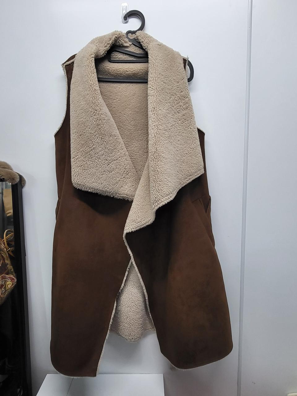 TheLoom인조무스탕롱베스트(무료배송)