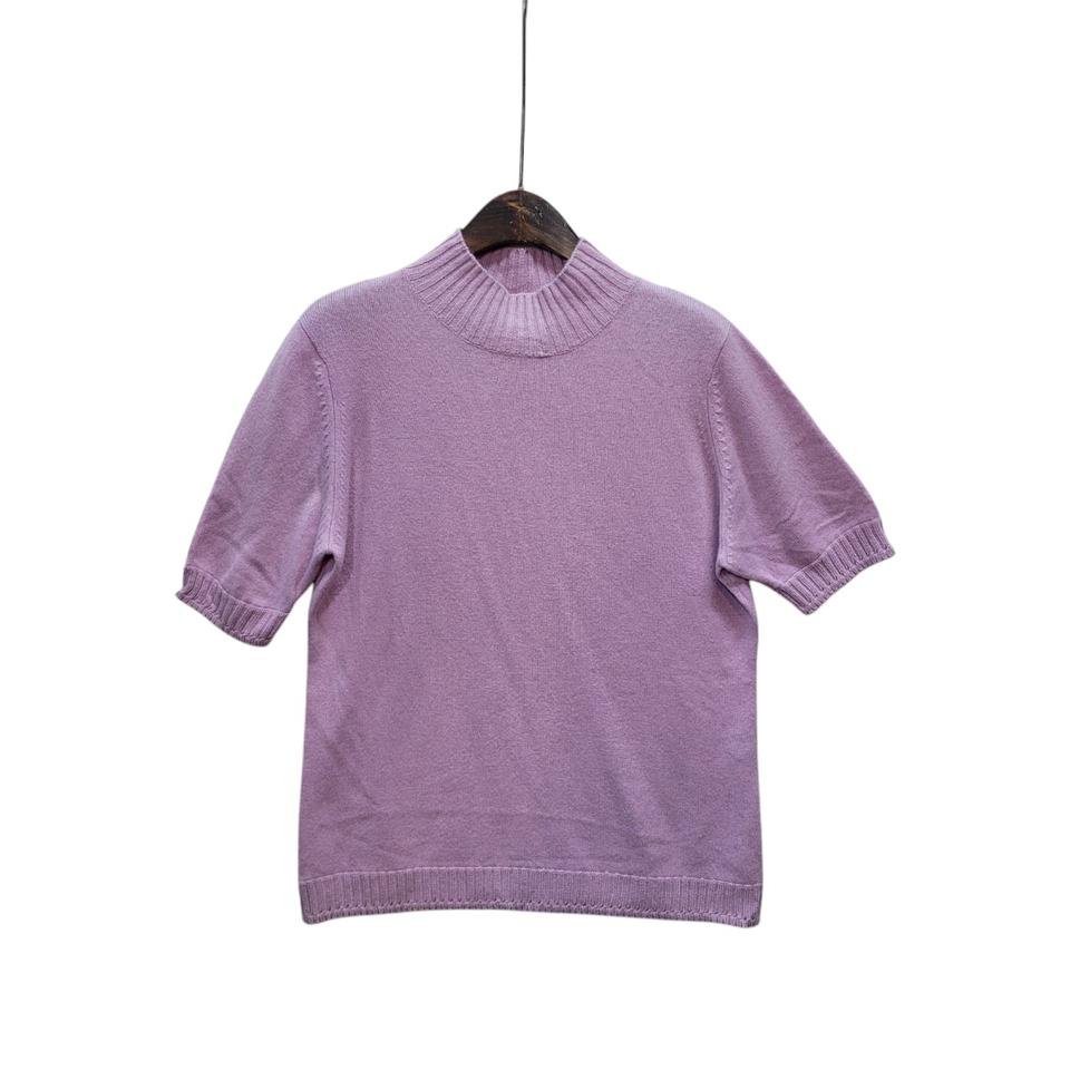 캐시미어100퍼 일본 최고급 브랜드 라벤더컬러 파스텔 퍼플 니트