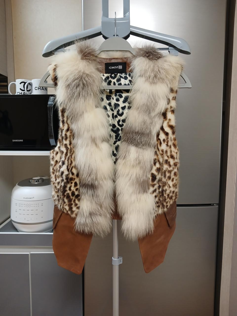 [여성66] 정품 ICINOO 리얼 밍크 베스트 완전새것수준 무료배송