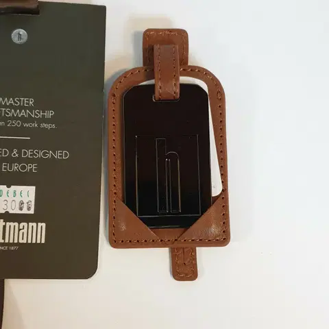 쌤소나이트 하트만 가죽 러기지 택 브라운 캐리어택