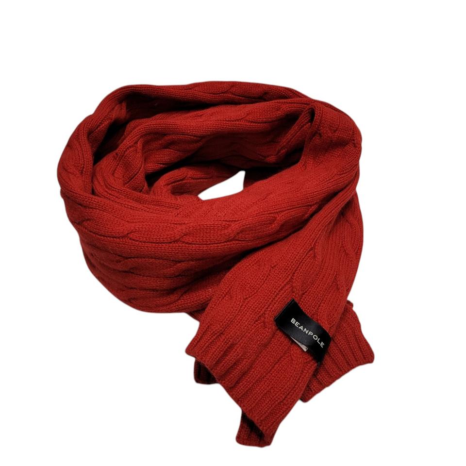 빈폴 정품 캐시미어10퍼 가까이 함유된 울혼방 부드러운 레드 목도리