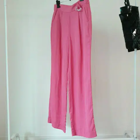 갭 gap 핑크색 와이드 슬랙스 바지