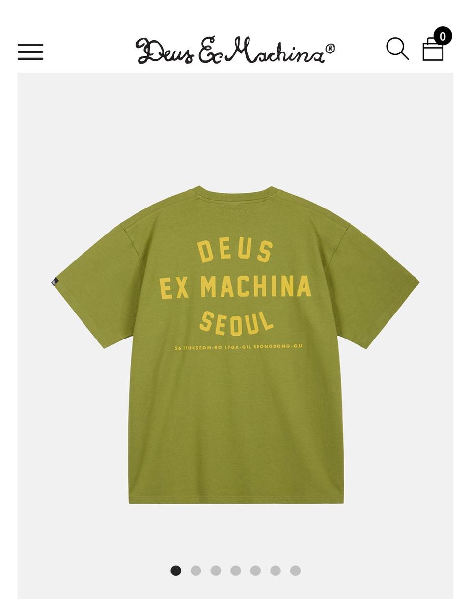 (새상품) 데우스엑스마키나 반팔 티셔츠