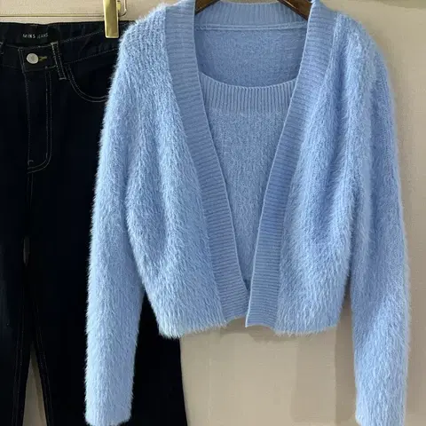 하늘퍼가디건세트