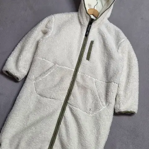 (90)헤지스 골프 뽀글이 양털롱 후리스점퍼 여