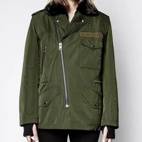 XS 쟈딕앤볼테르 오버핏 키 나일론 야상 퍼 점퍼 자켓