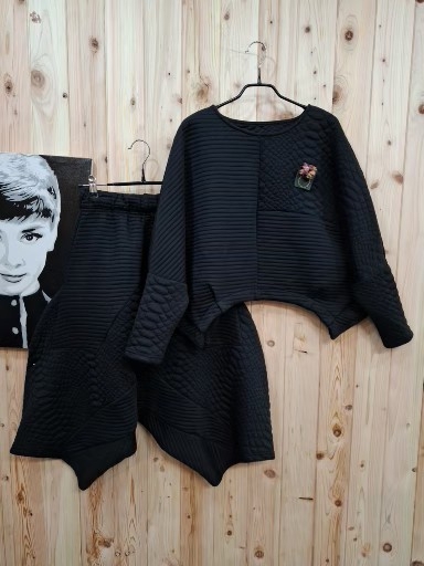 언발  가오리핏 배기 누빔 set