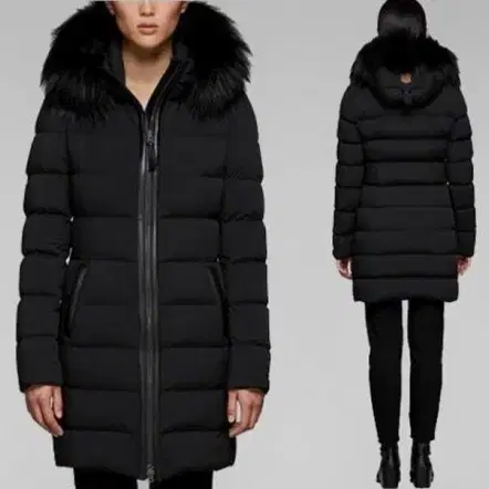 XS 맥케이지 칼라 구스다운 거위털 후드 롱패딩