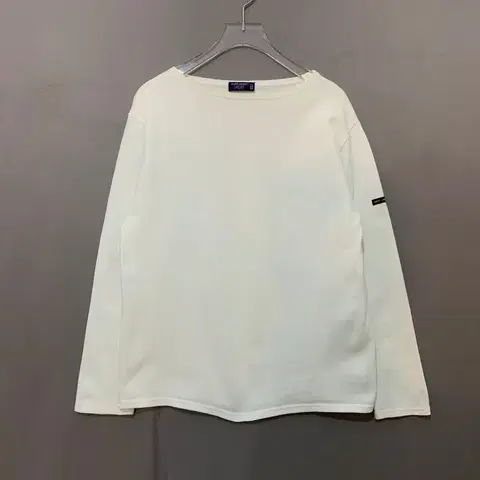 S M 세인트제임스 보트넥 화이트 긴팔티
