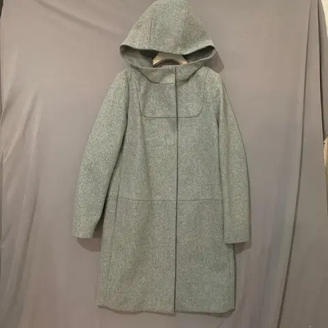 34 COS 코스 울 모직 후드 코트