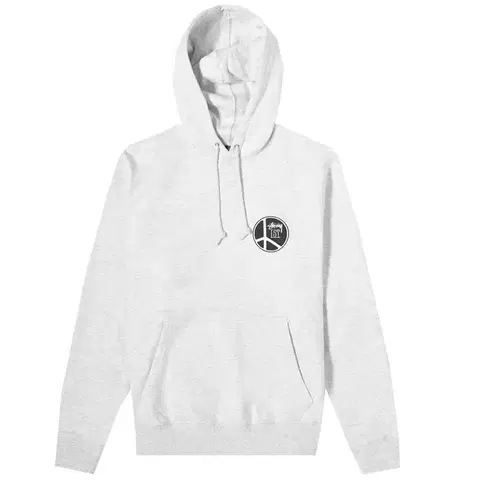 L STUSSY 스투시 피스 닷 기모 후드티