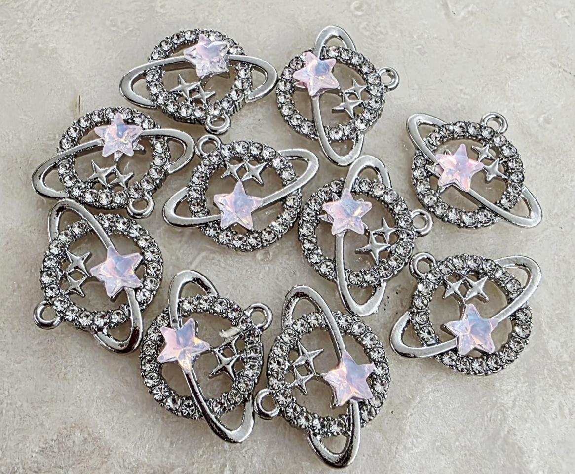 금속 펜던트 행성 실버핑크 10개 일괄