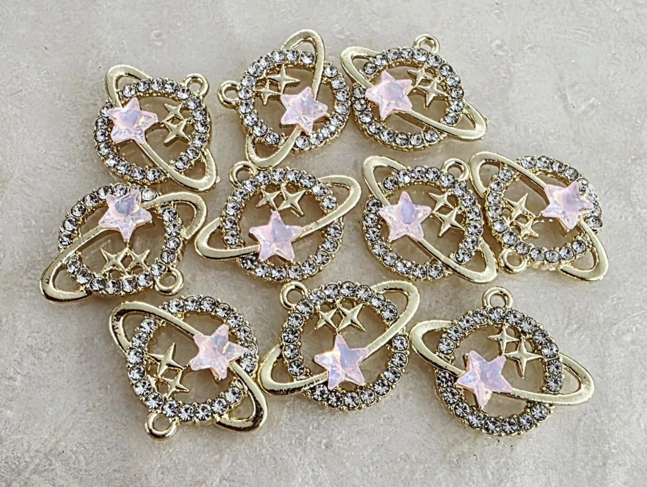 금속 펜던트 행성 골드핑크 10개 일괄