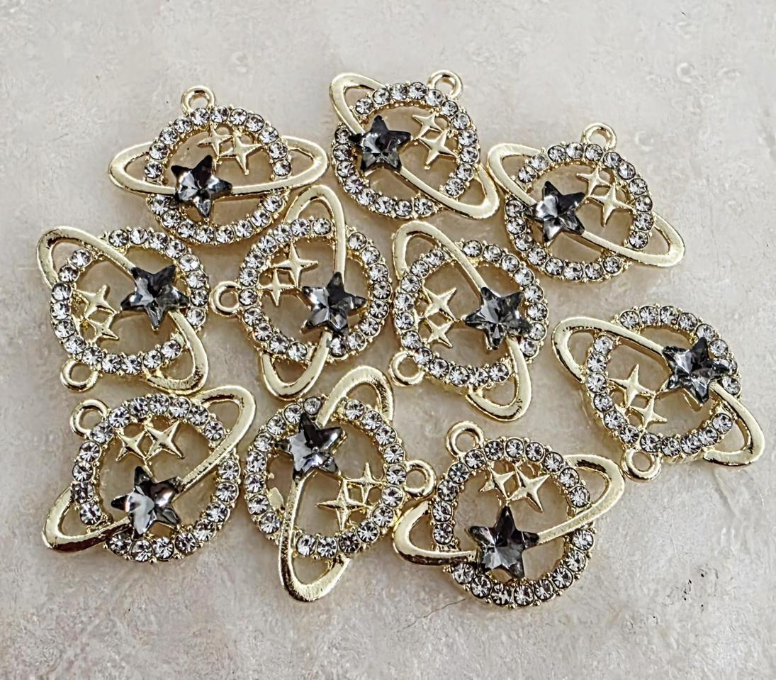 금속 펜던트 행성 골드블랙 10개 일괄