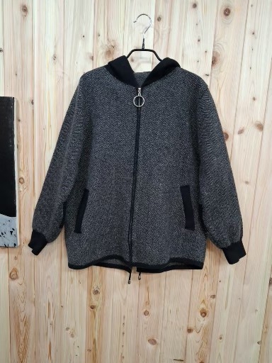 쫀쫀 니트 후드 집업