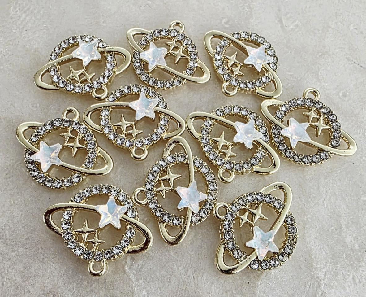 금속 펜던트 행성 골드크림 10개 일괄