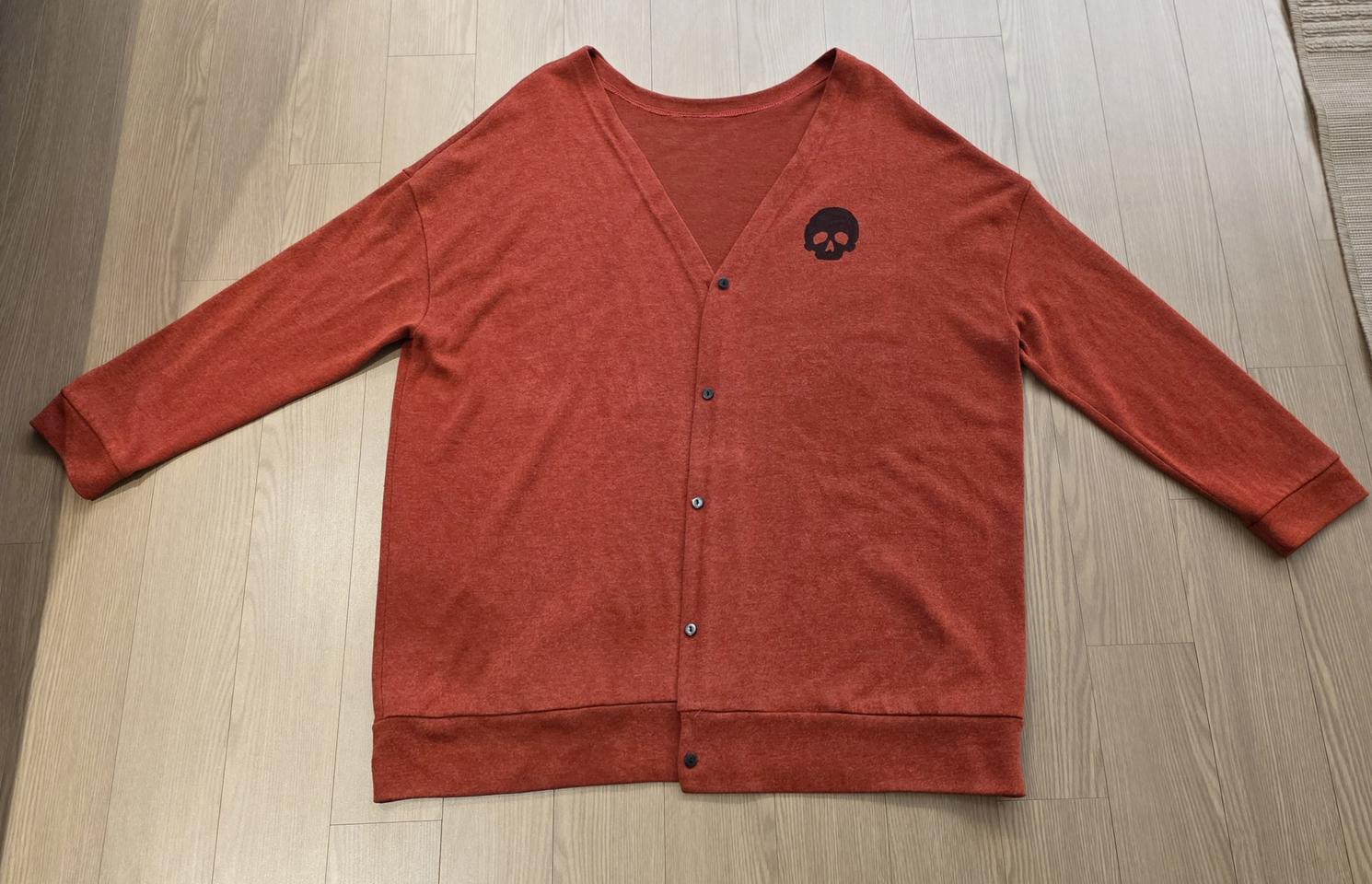 레드 해골 가디건