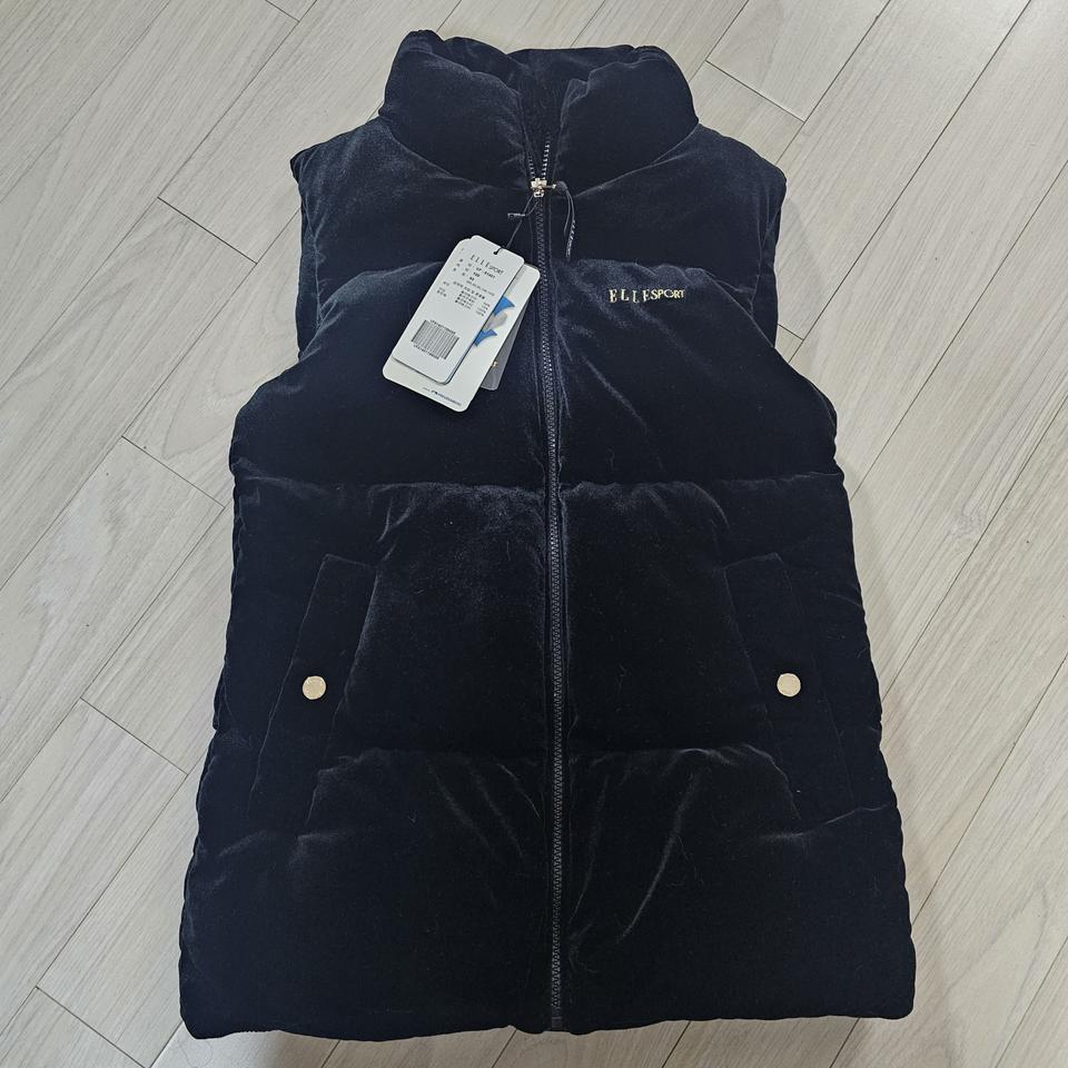 여성 XS 엘르스포츠 벨벳 패딩조끼