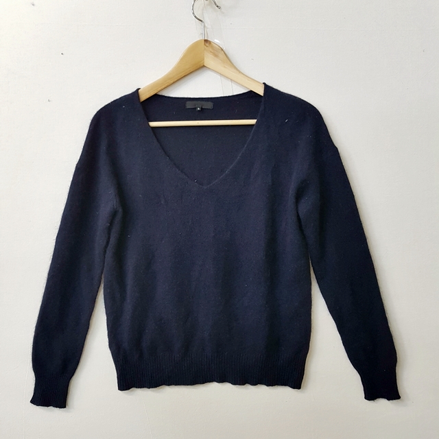 icb 울 믹스 스웨터 네이비