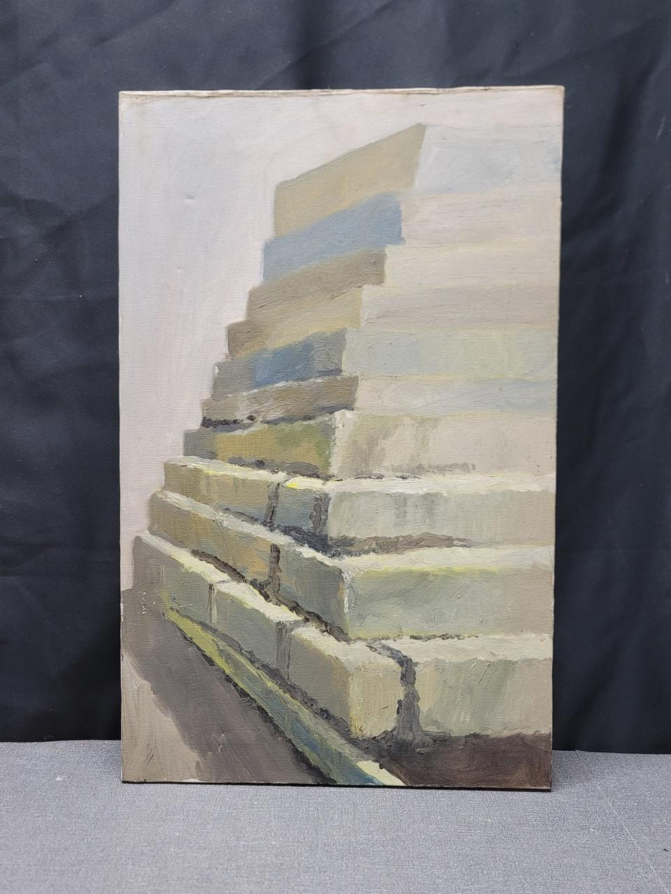 10호 유화그림 벽돌탑