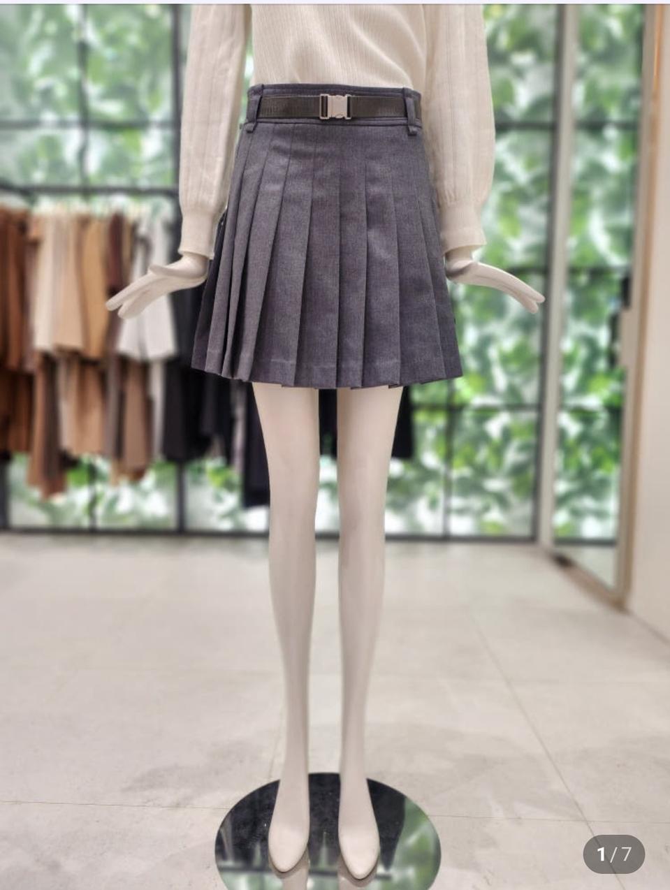 듀엘 2024 플리츠 셋업 스커트 55사이즈