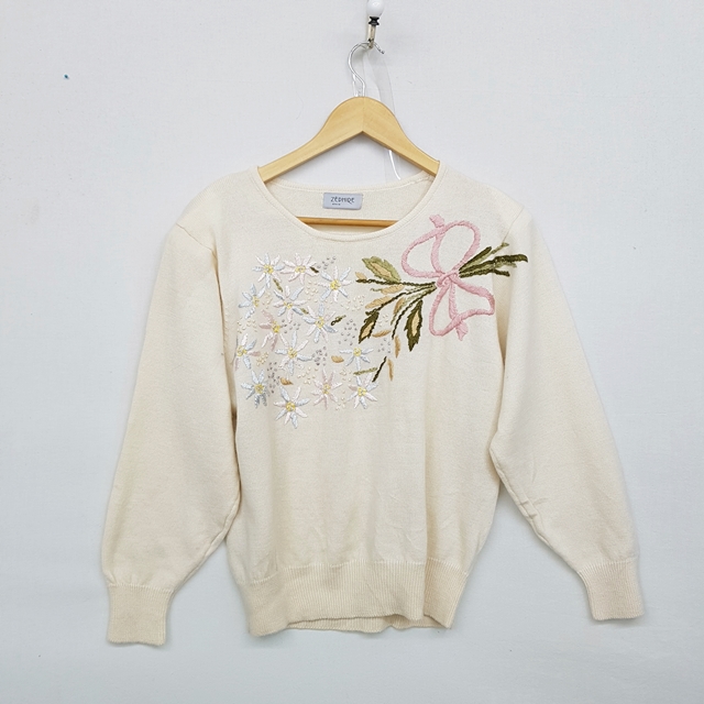 ZEDHIDE 모 100% 손자수 스웨터