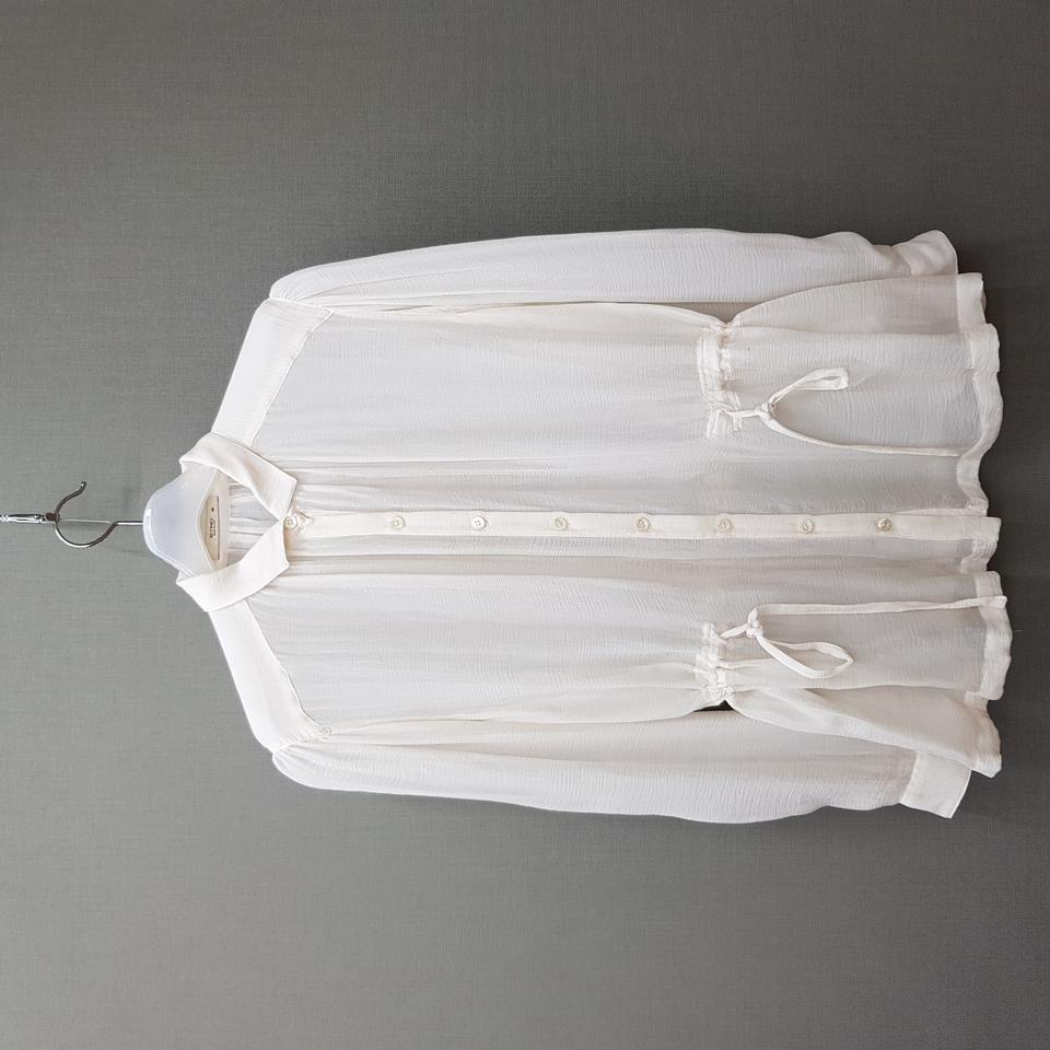 ETRO 에트로  실크 드로스트링 셔링 블라우스 40사이즈