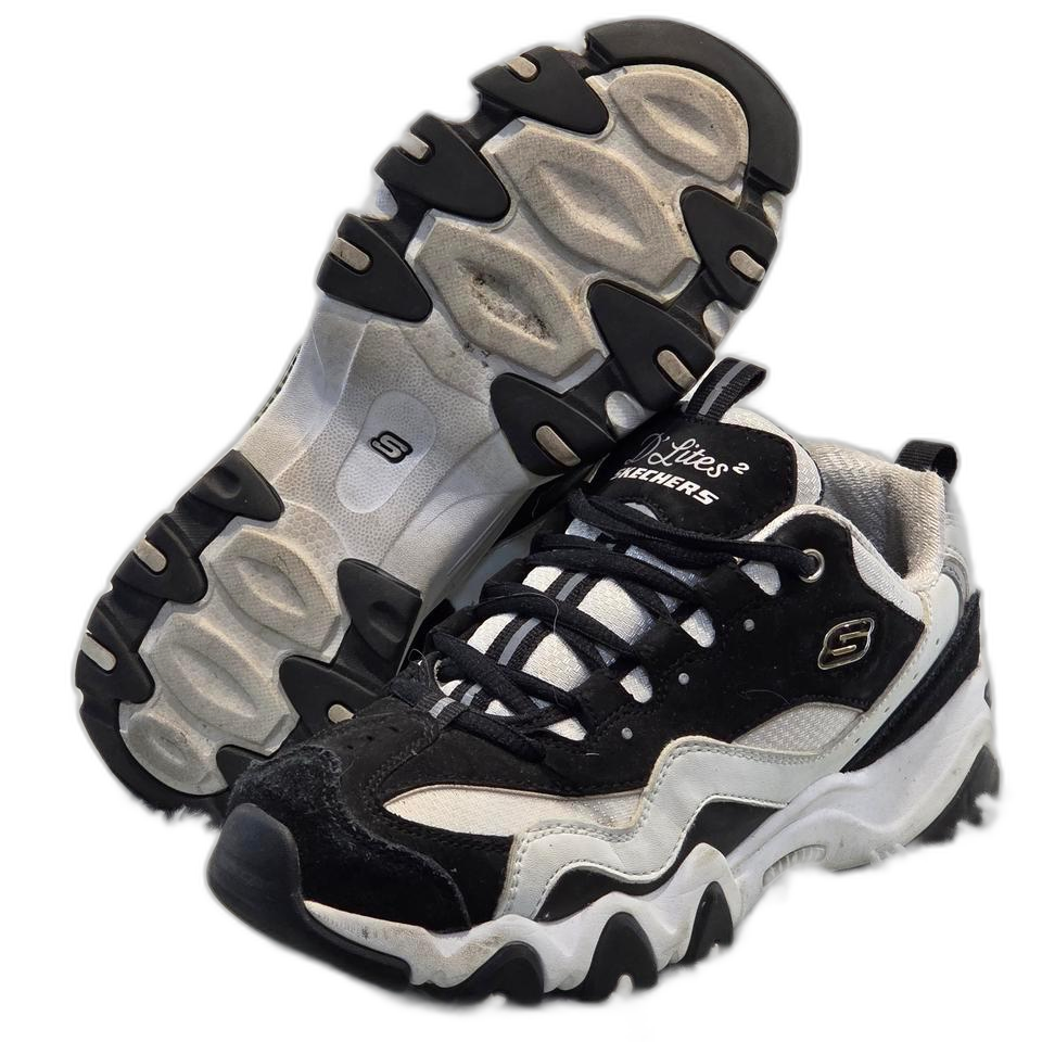 3w-2:스케쳐스 디라이트 2 블랙 화이트 235cm