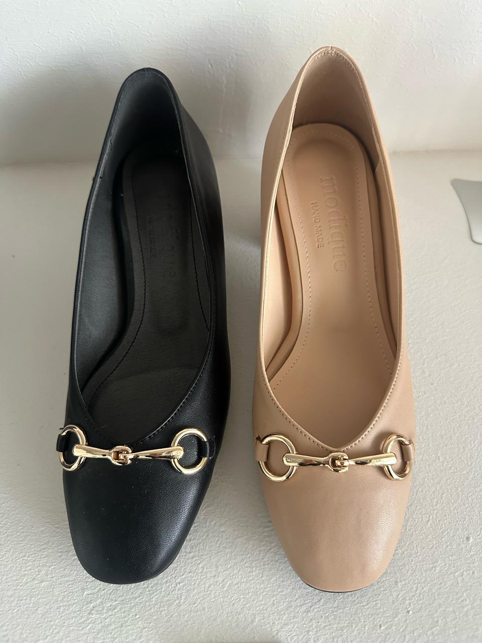 국내수제화 골드 장식 여성 펌프스 구두 5cm