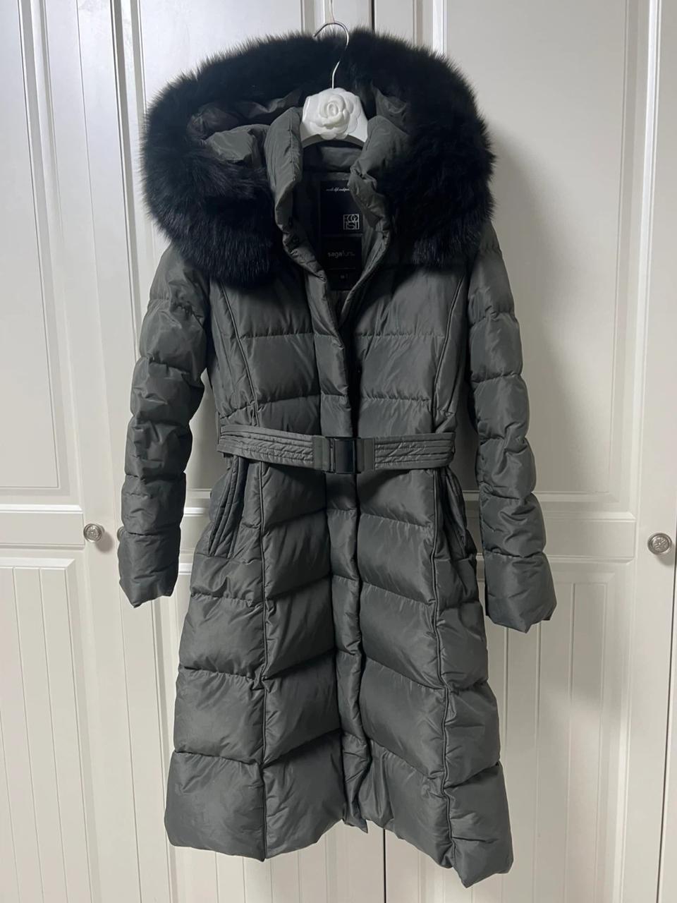 실착3회.에고이스트 사가 폭스퍼 구스다운 롱패딩 55사이즈