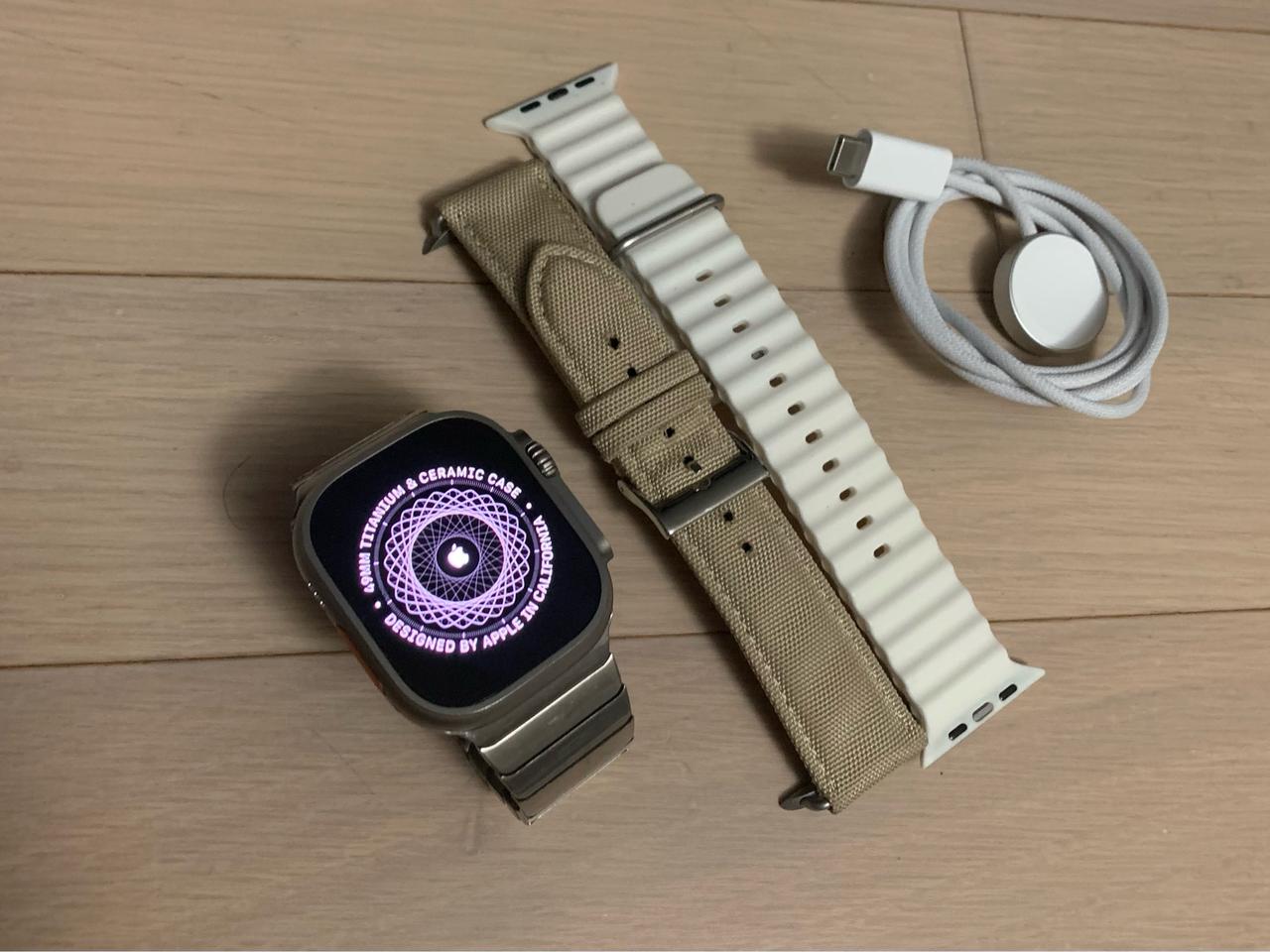 애플워치 울트라2 네츄럴 49mm 배터리100% 보증25/12