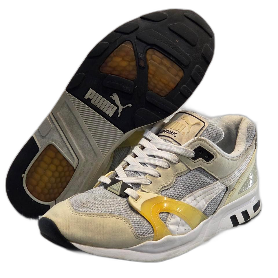7w-11:푸마 트리노믹 러닝 스니커즈 화이트 옐로우 280mm