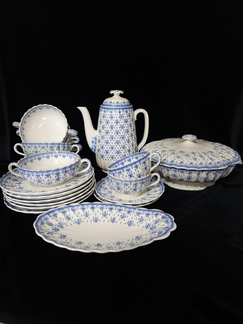 영국 스포드 코플랜드 튜린, 커피팟,양손숲볼,찻잔,타원접시