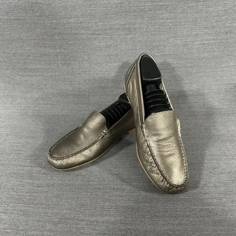 오브엠 골드 가죽 로퍼/여성(245MM)/S1150