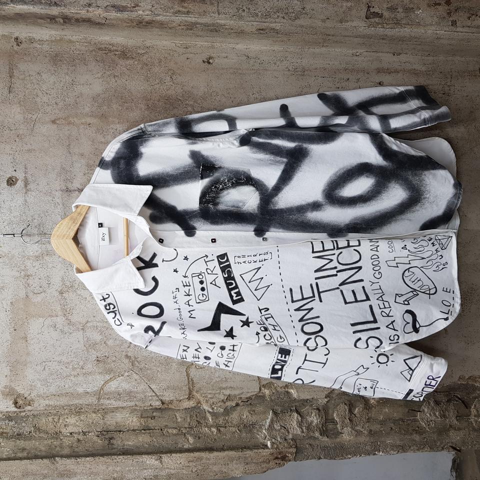 이프시 그래피티 아트 디자인 셔츠 XL사이즈