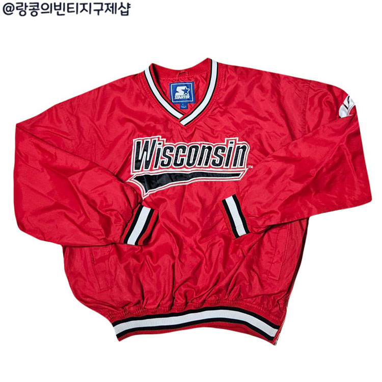 스타터 올드스쿨 빈티지 위스콘신 웜업 맨투맨
