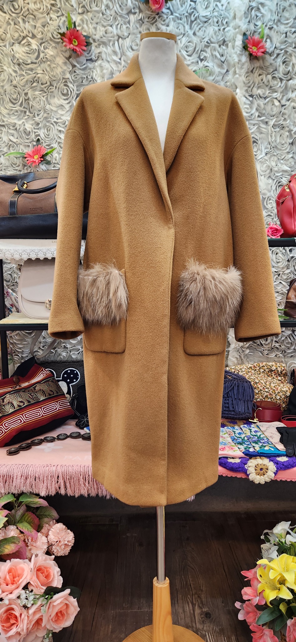 THYREN  모100% 롱코트(55~66)