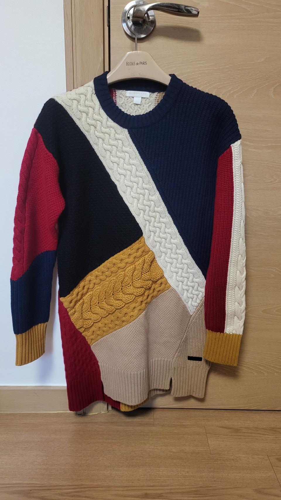 버버리 컬러 블록 니트 12Y