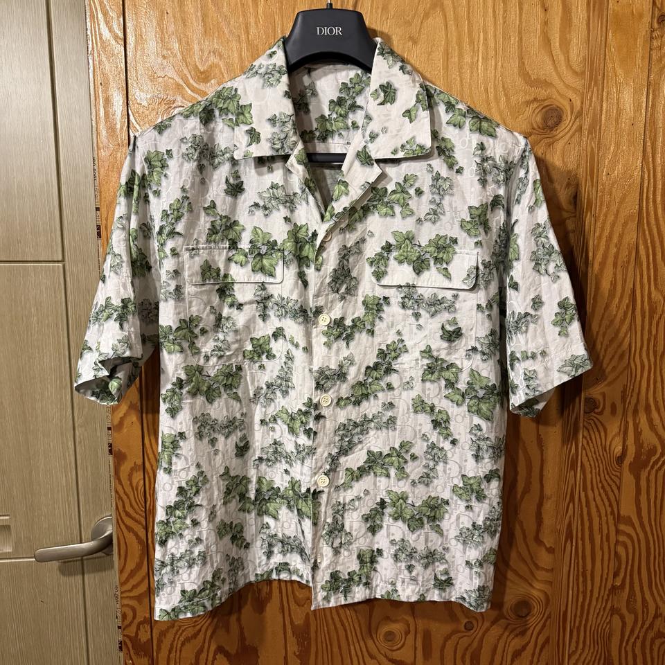 디올 x 데님 티어스 오블리크 하와이안 셔츠 