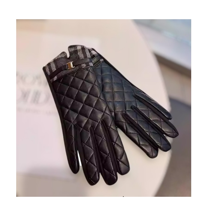 퀼팅 레더 여성용 장갑 (새상품)