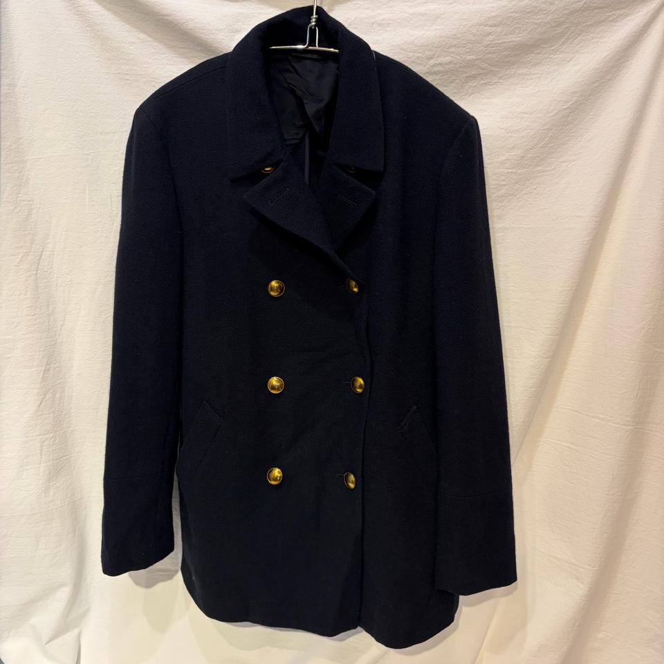 띠어리 금장 버튼 더블 코트