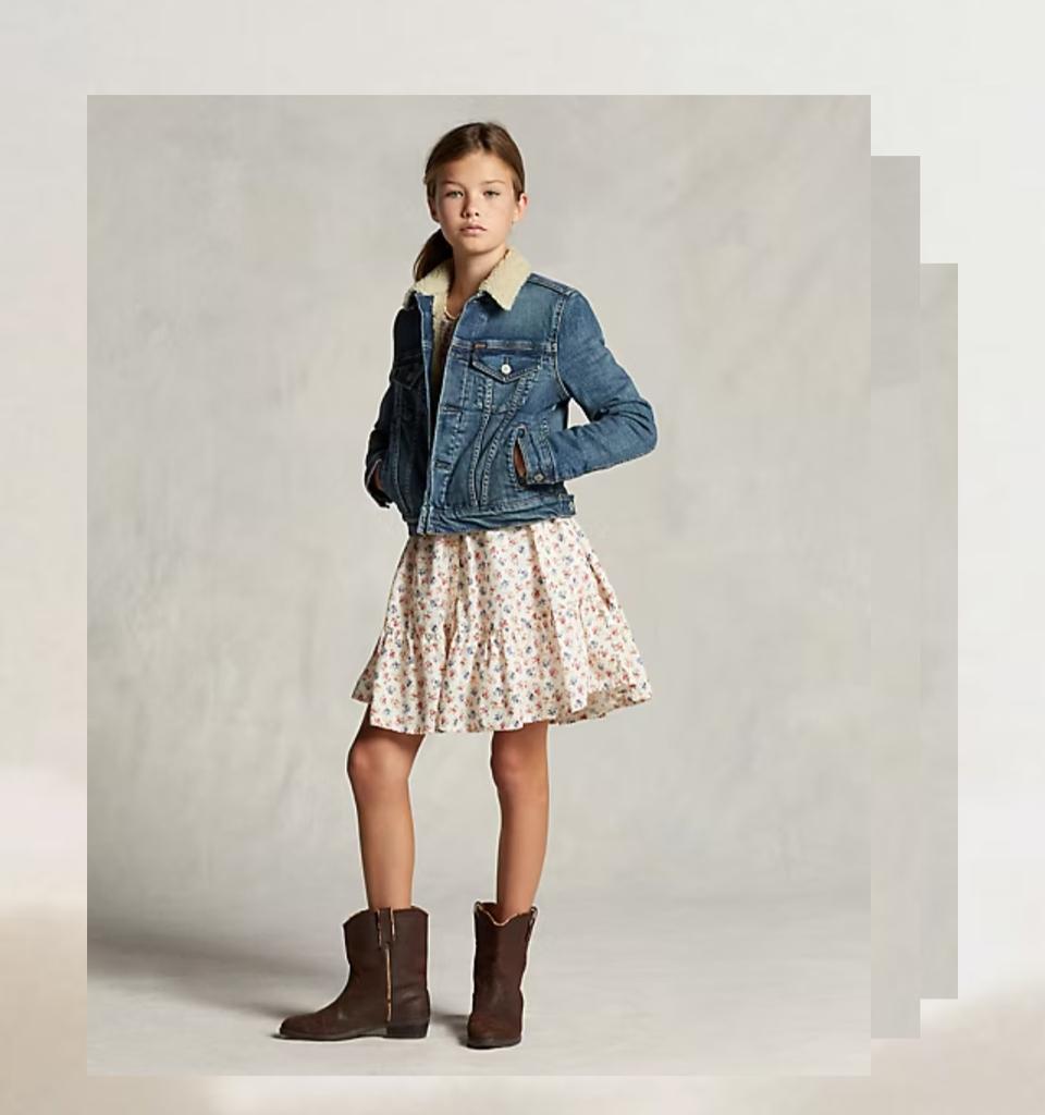 주니어 12~14 폴로 트러커 청자켓