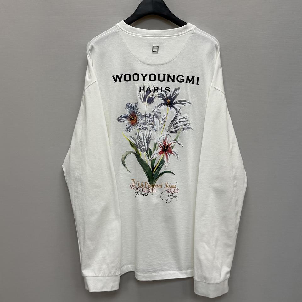 우영미 플라워 백로고 롱슬리브