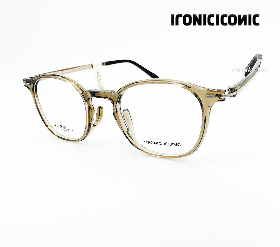 아이로닉 아이코닉 브라운 뿔테 역방향 코받침 안경테 IN1364 새제품