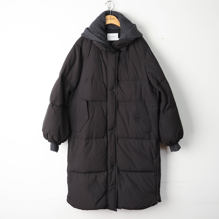 77/쏘울 니트후드 다운 패딩 점퍼